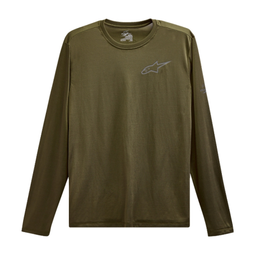 Alpinestars - Alpinestars Pursue Performance Long-Sleeve T-Shirt - 123271000690L - Military - Large