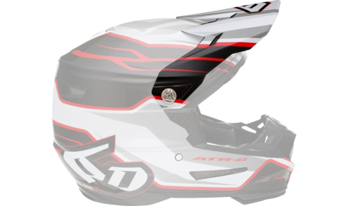 6D - 6D Visor for ATR-2 Helmet - Phase White/Red - 72-6099