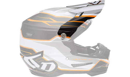 6D - 6D Visor for ATR-2 Helmet - Phase White/Orange - 72-6100