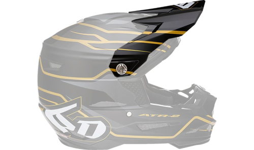 6D - 6D Visor for ATR-2 Helmet - Phase Black/Gold - 72-6102