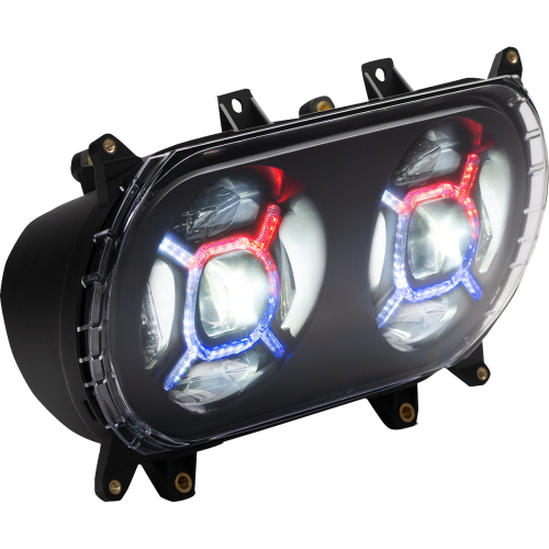 Custom Dynamics - Custom Dynamics ProGlow Double-X LED Headlight - Black - PG-RG-B