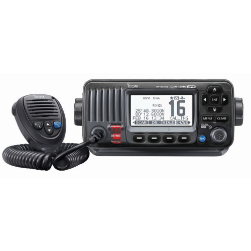 Icom - Icom M424G Fixed Mount VHF w/Built-In GPS - Black