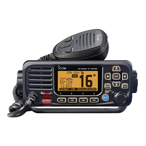 Icom - Icom M330 VHF Radio Compact w/GPS - Black