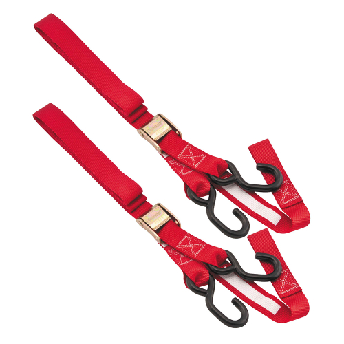 BikeMaster - BikeMaster 1.5in. Integrated Tie Downs - Red - 100516