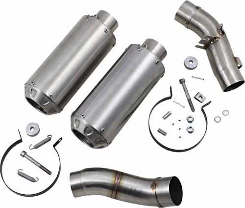 Hotbodies Racing - Hotbodies Racing MGP II Growler Dual Slip-Ons - Stainless Steel Muffler - 51501-2403