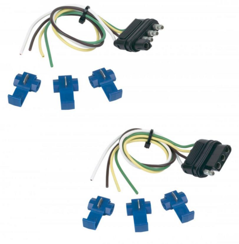 Hopkins Towing Solutions - Hopkins Towing Solutions 12in. 4-Wire Flat Tow Vehicle End/Trailer End Set w/ Splices - 48165