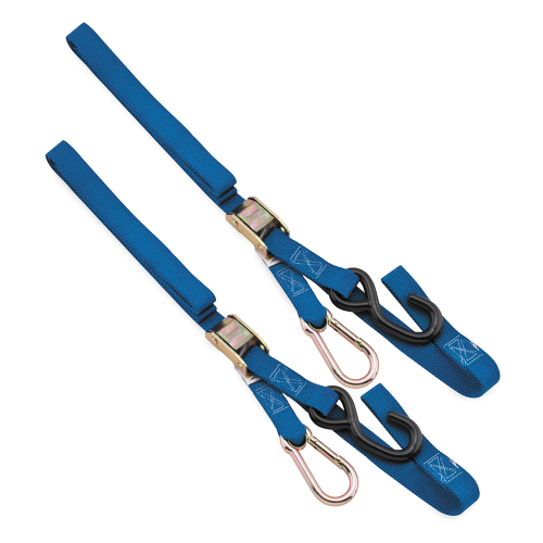 BikeMaster - BikeMaster Carabineer Soft Hook Tiedowns - Blue - 100538