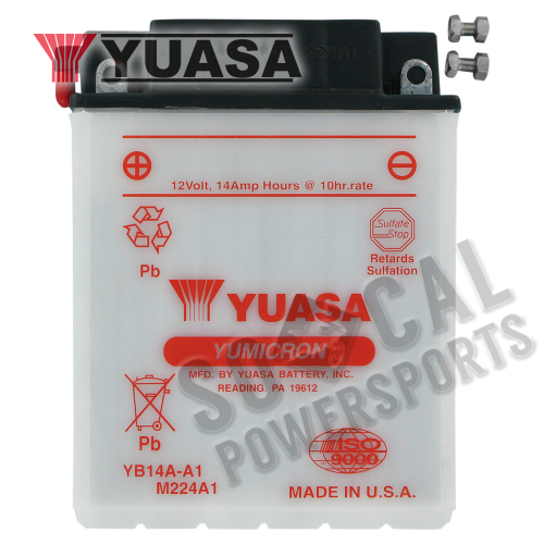 Yuasa - Yuasa Yumicron Battery - YB14A-A1 - YUAM224A1