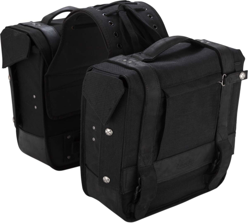 Burly Brand - Burly Brand Throwover Saddlebag - Black Cordura Nylon - B15-1002B