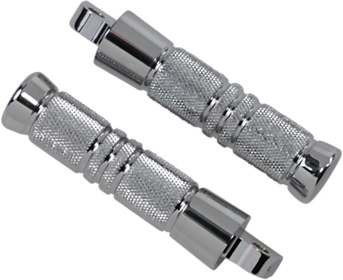 Accutronix - Accutronix Chrome Footpegs - Knurled - Male Mount - 5-1/4in. - RP111-KGC