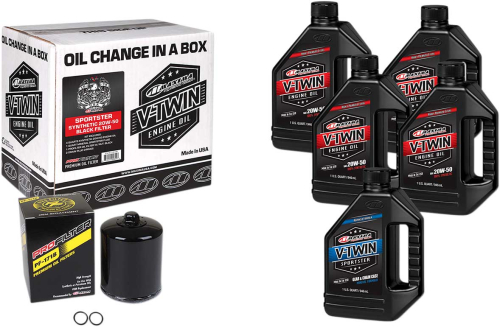 Maxima - Maxima Sportster Synthetic Oil Change Kit with Black Filter - 90-119015PB