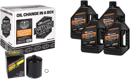 Maxima - Maxima Evolution Mineral Quick Oil Change Kit with Black Filter - 90-069014PB