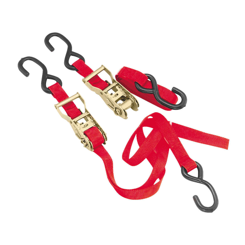 BikeMaster - BikeMaster Ratchet Tie Downs - 1in. x 84in. - Red - 100522