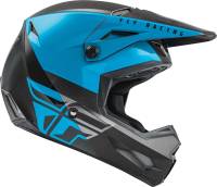 Fly Racing - Fly Racing Kinetic Straight Edge Youth Helmet - 73-8633YL - Black/Blue/Gray - Large - Image 4
