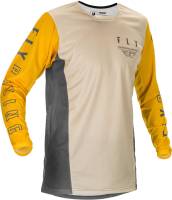 Fly Racing - Fly Racing Kinetic K121 Youth Jersey - 374-423YX - Mustard/Stone/Gray - X-Large - Image 1