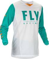 Fly Racing - Fly Racing Kinetic Mesh Jersey - 374-3142X - White/Teal/Orange - 2XL - Image 1