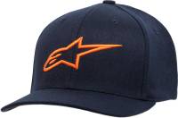 Alpinestars - Alpinestars Ageless Curve Hat - 1017810107032SM - Navy/Orange - Sm-Md - Image 1