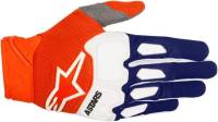 Alpinestars - Alpinestars Racefend Gloves - 3563518-7043-XL - Dark Blue/Orange Fluo/White - X-Large - Image 1