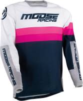 Moose Racing - Moose Racing Sahara Jersey - 2910-6330 - Navy/White/Magenta - X-Large - Image 1