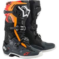 Alpinestars - Alpinestars Tech 10 Non-Vented Boots - 2010019-1143-8 - Black/Gray/Orange - 8 - Image 1