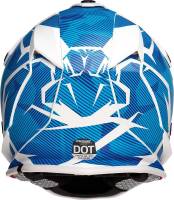 Moose Racing - Moose Racing F.I. Agroid Camo Youth Helmet - 0111-1534 - Blue/White - Large - Image 3