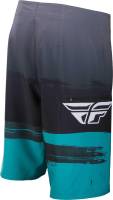 Fly Racing - Fly Racing Paint Slinger Board Shorts - 353-19530 - Black/Teal - 30 - Image 2