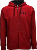 Fly Racing - Fly Racing Fly Logo Zip Up Hoodie - 354-0238X - Red - X-Large - Image 1