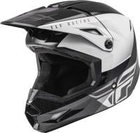 Fly Racing - Fly Racing Kinetic Straight Edge Youth Helmet - 73-8630YS - Black/White - Small - Image 1