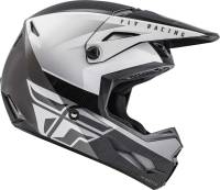 Fly Racing - Fly Racing Kinetic Straight Edge Youth Helmet - 73-8630YS - Black/White - Small - Image 4