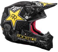 Fly Racing - Fly Racing F2 Carbon Rockstar Helmet - 73-4076-2-S - Matte Black/Charcoal/Yellow - Small - Image 4