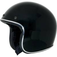 AFX - AFX FX-76 Solid Helmet - 0104-1129 - Black with Chrome Trim - X-Small - Image 1