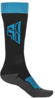 Fly Racing - Fly Racing MX Socks - 350-0514L - Black/Blue/Gray - Lg-XL - Image 1