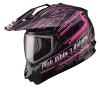 G-Max - G-Max GM11S Pink Ribbon Snow Sport Helmet - XF-3-72-7139XS - Matte Black/White/Pink - X-Small - Image 1