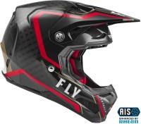 Fly Racing - Fly Racing Formula Carbon Axon Helmet - 73-4422XS - Black/Red/Khaki - X-Small - Image 4