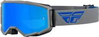 Fly Racing - Fly Racing Zone Goggles - 37-51495 - Gray/Blue / Sky Blue Mirror Blue Lens - OSFM - Image 1