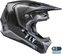 Fly Racing - Fly Racing Formula Carbon Axon Helmet - 73-4423M - Black/Gray/Blue - Medium - Image 4