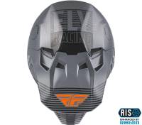 Fly Racing - Fly Racing Formula CC Primary Youth Helmets - 73-4308YL - Gray/Orange - Large - Image 3