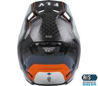 Fly Racing - Fly Racing Formula Carbon Axon Helmet - 73-4428S - Black/Gray/Orange - Small - Image 2