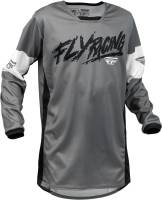 Fly Racing - Fly Racing Kinetic Khaos Youth Jersey - 376-421YL - Gray/Black/White - Large - Image 1