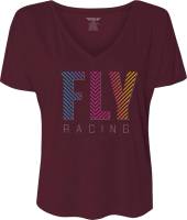 Fly Racing - Fly Racing Fly Like4Like Womens T-Shirt - 356-0091L - Burgandy - Large - Image 1