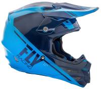 Fly Racing - Fly Racing F2 Carbon Rewire Helmet - 73-4163-3-M - Navy Blue/Light Blue - Medium - Image 2