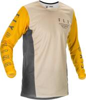 Fly Racing - Fly Racing Kinetic K121 Youth Jersey - 374-423YL - Mustard/Stone/Gray - Large - Image 1