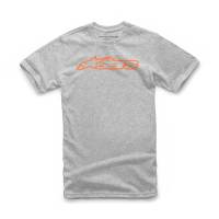 Alpinestars - Alpinestars Blaze T-Shirt - 1032-72032-1140-LG - Gray Heather/Orange - Large - Image 1