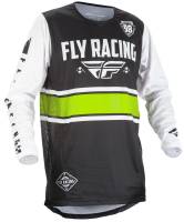 Fly Racing - Fly Racing Kinetic Era Youth Jersey - 371-420YX - Black/White - X-Large - Image 1