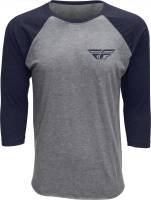 Fly Racing - Fly Racing Fly Art 3/4 Sleeve Tee - 352-0651M - Navy - Medium - Image 1