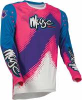 Moose Racing - Moose Racing Agroid Retro Graphics Jersey - 2910-6381 - Pink/Blue/Purple - Medium - Image 1