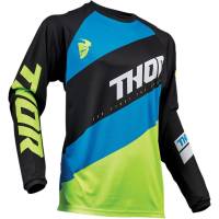 Thor - Thor Sector Shear Youth Jersey - 2912-1682 - Black/Acid - Large - Image 1