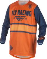 Fly Racing - Fly Racing Kinetic Era Youth Jersey  - 371-428YL - Orange/Navy - Large - Image 2