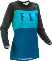 Fly Racing - Fly Racing F-16 Womens Jersey - 375-820S - Aqua/Dark Teal/Black - Small - Image 1