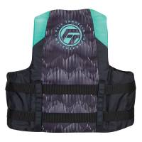 Full Throttle - Full Throttle Adult Nylon Life Jacket - 2XL/4XL - Aqua/Black - Image 2